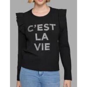 Size M women’s black color with rhinestones sign Karl Lagerfeld NWT